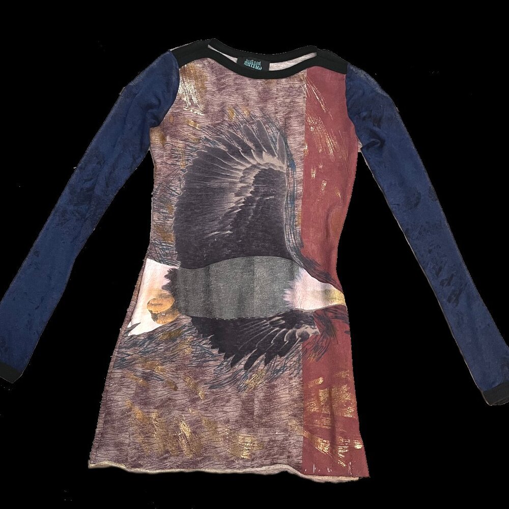 Jean Paul Gaultier S/S 1996 Eagle Print Mesh Tunic